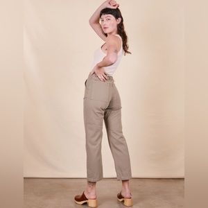 Big bud press work pants khaki grey petite M